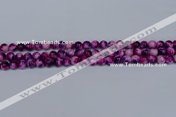 CMJ584 15.5 inches 8mm round rainbow jade beads wholesale