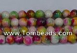 CMJ589 15.5 inches 4mm round rainbow jade beads wholesale