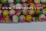 CMJ590 15.5 inches 6mm round rainbow jade beads wholesale