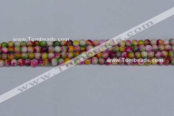 CMJ590 15.5 inches 6mm round rainbow jade beads wholesale