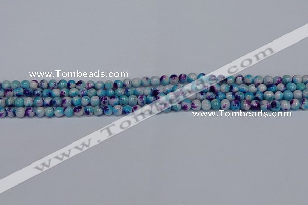 CMJ610 15.5 inches 4mm round rainbow jade beads wholesale