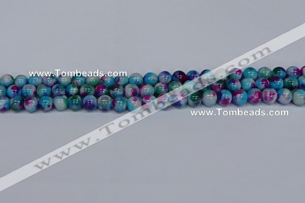 CMJ612 15.5 inches 8mm round rainbow jade beads wholesale