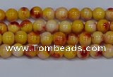 CMJ645 15.5 inches 4mm round rainbow jade beads wholesale