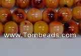 CMJ647 15.5 inches 8mm round rainbow jade beads wholesale