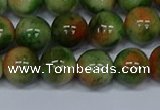 CMJ677 15.5 inches 12mm round rainbow jade beads wholesale