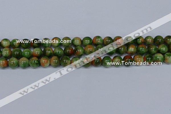 CMJ677 15.5 inches 12mm round rainbow jade beads wholesale