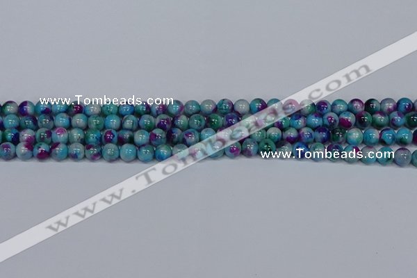 CMJ687 15.5 inches 4mm round rainbow jade beads wholesale