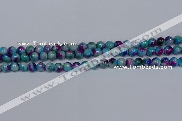 CMJ689 15.5 inches 8mm round rainbow jade beads wholesale