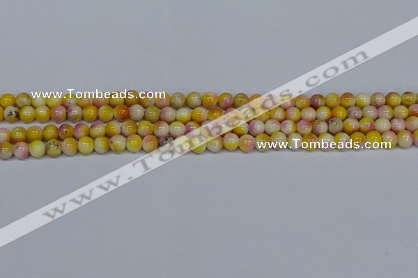 CMJ695 15.5 inches 6mm round rainbow jade beads wholesale