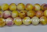 CMJ696 15.5 inches 8mm round rainbow jade beads wholesale