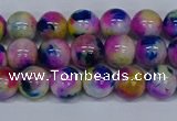 CMJ710 15.5 inches 8mm round rainbow jade beads wholesale