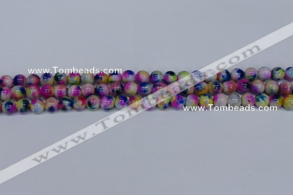 CMJ710 15.5 inches 8mm round rainbow jade beads wholesale