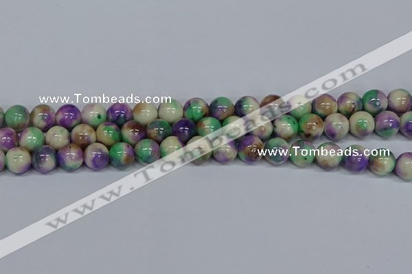 CMJ719 15.5 inches 12mm round rainbow jade beads wholesale