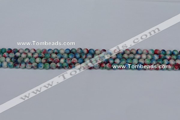 CMJ729 15.5 inches 4mm round rainbow jade beads wholesale