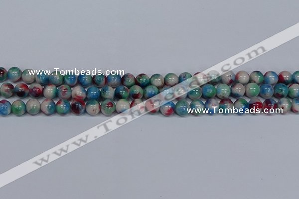 CMJ731 15.5 inches 8mm round rainbow jade beads wholesale