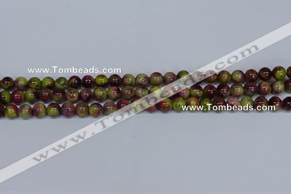 CMJ745 15.5 inches 8mm round rainbow jade beads wholesale