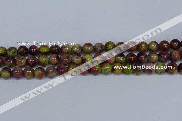 CMJ747 15.5 inches 12mm round rainbow jade beads wholesale