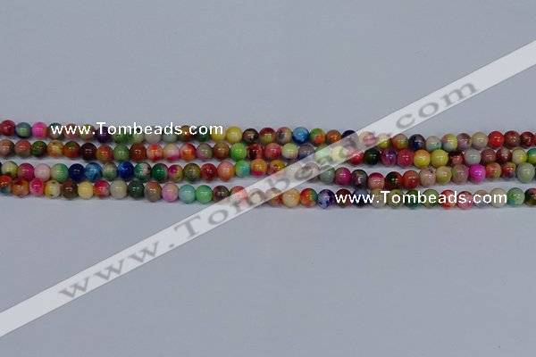 CMJ750 15.5 inches 4mm round rainbow jade beads wholesale