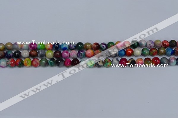 CMJ752 15.5 inches 8mm round rainbow jade beads wholesale