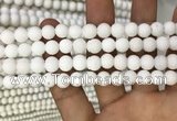 CMJ802 15.5 inches 8mm round matte Mashan jade beads wholesale