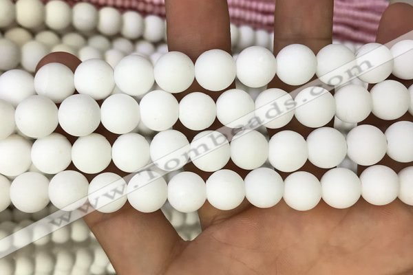 CMJ803 15.5 inches 10mm round matte Mashan jade beads wholesale