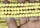 CMJ806 15.5 inches 6mm round matte Mashan jade beads wholesale