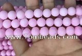 CMJ813 15.5 inches 10mm round matte Mashan jade beads wholesale