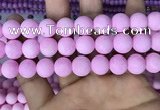 CMJ814 15.5 inches 12mm round matte Mashan jade beads wholesale