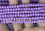 CMJ815 15.5 inches 4mm round matte Mashan jade beads wholesale