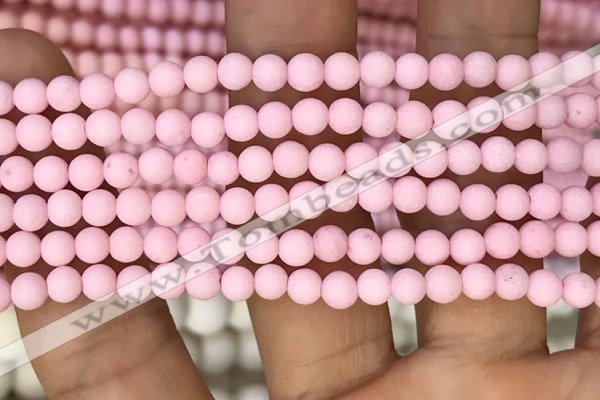 CMJ820 15.5 inches 4mm round matte Mashan jade beads wholesale