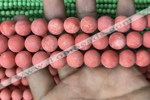 CMJ829 15.5 inches 12mm round matte Mashan jade beads wholesale