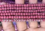 CMJ830 15.5 inches 4mm round matte Mashan jade beads wholesale