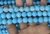 CMJ838 15.5 inches 10mm round matte Mashan jade beads wholesale