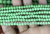 CMJ840 15.5 inches 4mm round matte Mashan jade beads wholesale