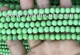 CMJ841 15.5 inches 6mm round matte Mashan jade beads wholesale