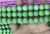 CMJ844 15.5 inches 12mm round matte Mashan jade beads wholesale