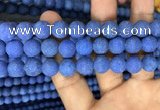 CMJ848 15.5 inches 10mm round matte Mashan jade beads wholesale