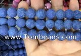 CMJ849 15.5 inches 12mm round matte Mashan jade beads wholesale