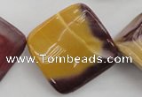CMK108 15.5 inches 30*30mm twisted diamond mookaite beads wholesale