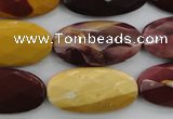 CMK110 15.5 inches 15*30mm faceted oval mookaite beads wholesale