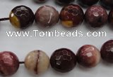 CMK115 15.5 inches 12mm faceted round mookaite beads wholesale