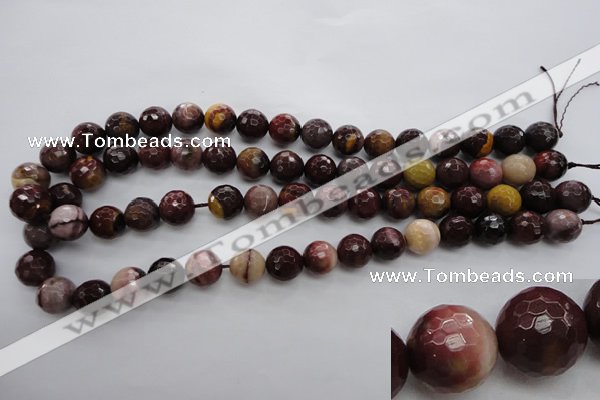 CMK115 15.5 inches 12mm faceted round mookaite beads wholesale