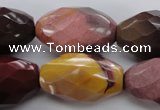 CMK133 15.5 inches 20*30mm faceted rice mookaite beads wholesale