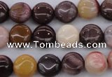 CMK135 15.5 inches 8mm flat round mookaite beads wholesale