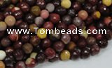 CMK15 15.5 inches 4mm faceted round mookaite beads wholesale