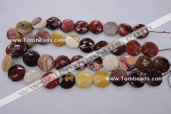 CMK160 15.5 inches 20mm faceted coin mookaite beads wholesale