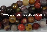 CMK212 15.5 inches 8mm faceted round mookaite gemstone beads