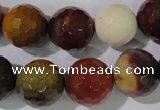 CMK215 15.5 inches 14mm faceted round mookaite gemstone beads