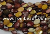 CMK22 15.5 inches 8*12mm faceted oval mookaite beads wholesale