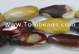 CMK229 15.5 inches 12*28mm faceted teardrop mookaite gemstone beads